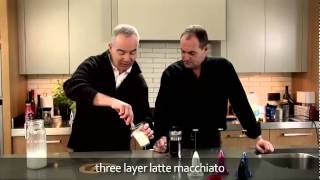 aerolatte  milk frother makes three layer caffè latte macchiato [upl. by Perni]