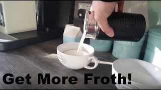 How to Get More Froth from Your Nespresso Coffee Aeroccino  Nespresso tips and help [upl. by Otsirave]