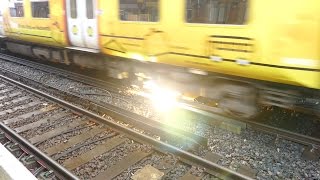 Merseyrail 507 009 making arcs at Birkdale station [upl. by Pulling]