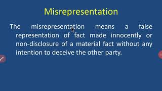 Misrepresentation [upl. by Yalc]