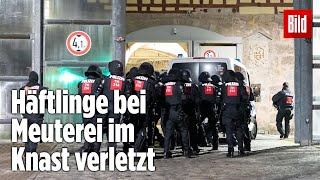 Gefängnismeuterei Polizei stürmt Knast in Thüringen  JVA Untermaßfeld [upl. by Aihset]